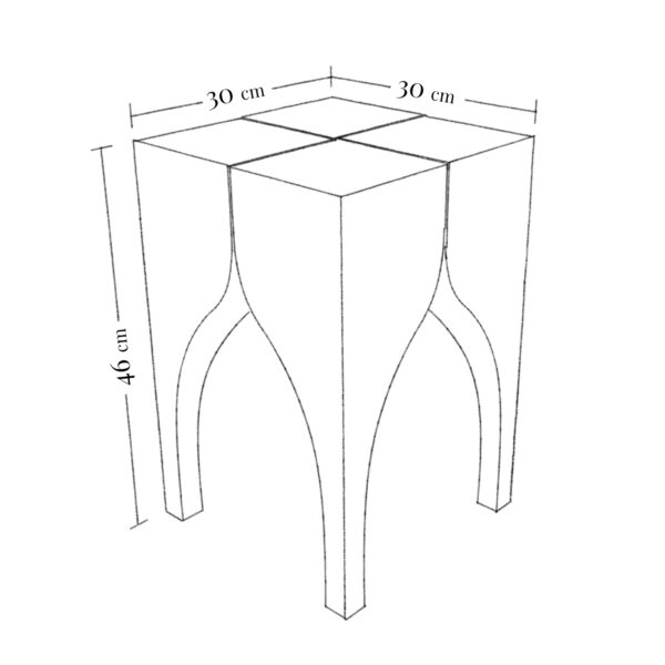 Andaluz – Hocker & Beistelltisch Maße